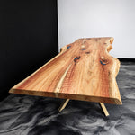 Curly Dawn Redwood Live Edge Table | Handcrafted Wood Table