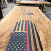 CUSTOM CNC TABLE WITH EPOXY & AXE