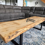 CUSTOM TABLE WITH EPOXY LOGO