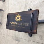 CUSTOME CNC BURNT "PUPPIES & COFFEE" CHARCUTERIE BOARD