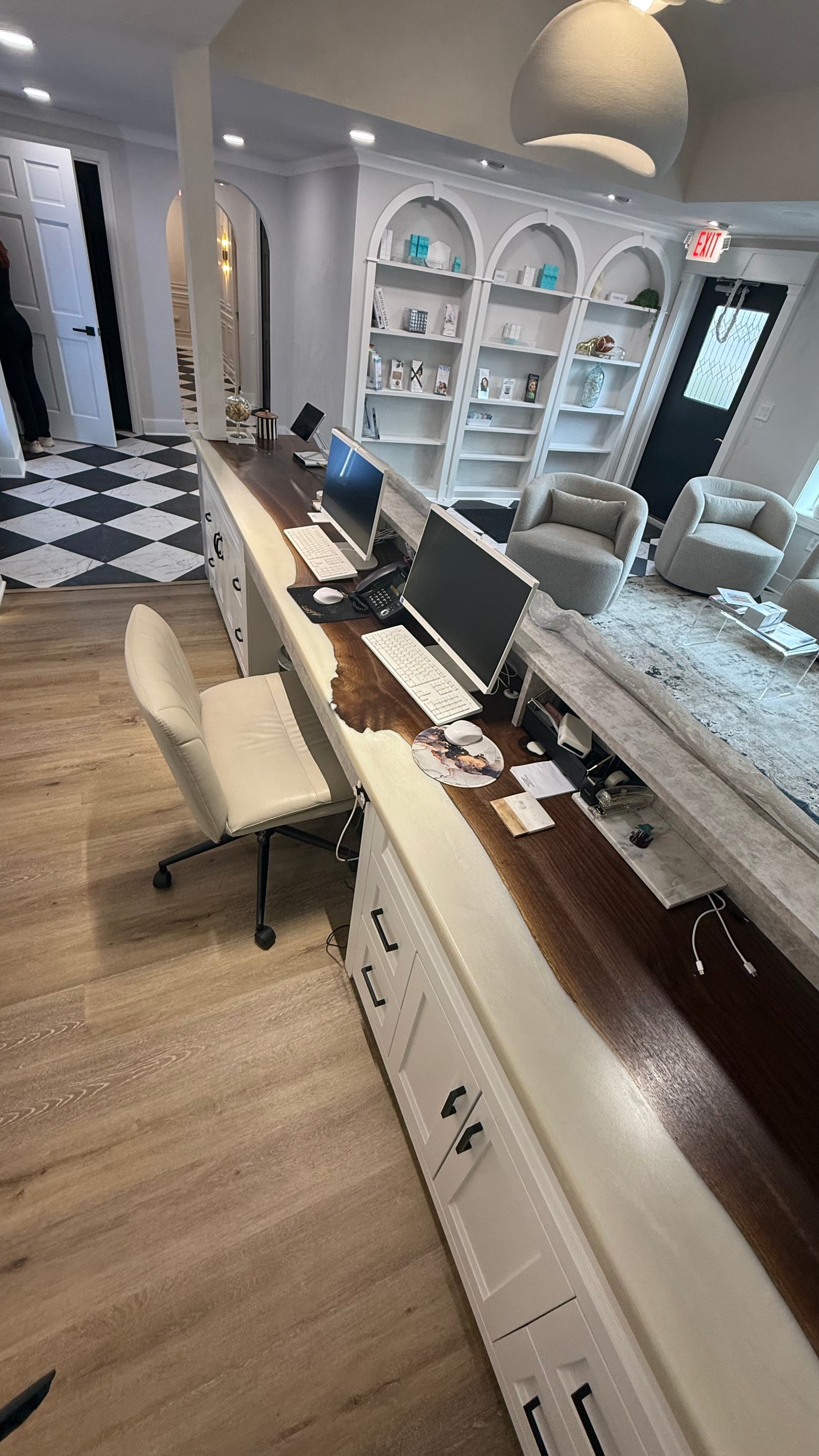 WHITE EPOXY MEDICAL OFFICE COUNTER